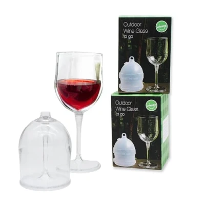 Imagen de Winkee 2 x 1 Copa de vino para llevar camping con caja compacta cualquier ocasión senderismo magnética