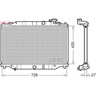 Imagen de Radiador, refrigeración del motor DENSO DRM44040