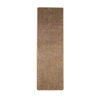 Imagen de misento Hochflorteppich Shaggy Läufer Teppich Andiamo Parla Alfombrilla para escalonar, Polipropileno, Pardo, 67 x 300 cm