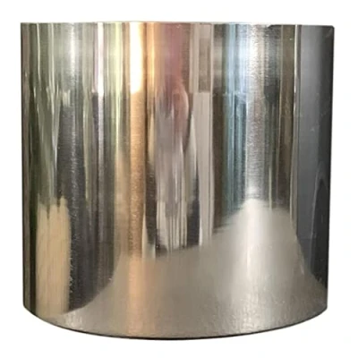 Imagen de Leaf Macetero de Metal Moderno, Plateado, 18 cm