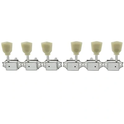Imagen de Musiclily Pro 3 +3 Clavijas de afinación Clavijero Repuesto para Guitarra Les Paul Style, Botón Keystone Cromo