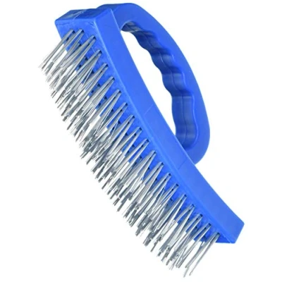 Imagen de Silverline Tools 250554 Cepillo de alambre con mango cerrado (4 hileras) , azul