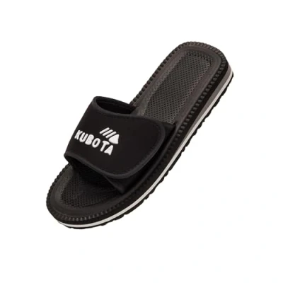 Imagen de Kubota Chanclas con Cierre de Correa Hombre para Sauna Zapatillas Playa Ajustables Espuma Negro 44