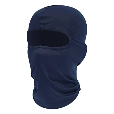 Imagen de fuinloth Máscara de pasamontañas, bufanda verano para el cuello, protector UV, esquí motocicleta hombre y mujer Azul marino/flor brillo, Talla única