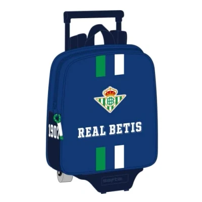 Imagen de Safta, Mochila Guardería con Carro Real Betis Balompié, 220x100x270 mm Unisex niños, Azul Y Marino, Estándar