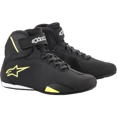 Imagen de Alpinestars NC, Zapatos de Moto Hombre, Negro Y Amarillo, 43 EU