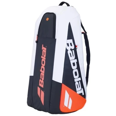 Imagen de Babolat Pure Strike 4th Gen Soporte para raqueta de tenis (6 unidades), color blanco y rojo