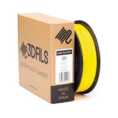 Imagen de 3DFILS Filamento PLA para impresión 3D esFil INGEO 3D850: 1.75 mm, 1 Kg, Amarillo
