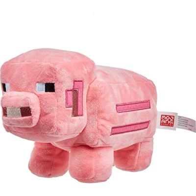 Imagen de Minecraft Cerdo de Peluche básico Pig, Multicolor, 20,3 cm (Mattel HBN42)