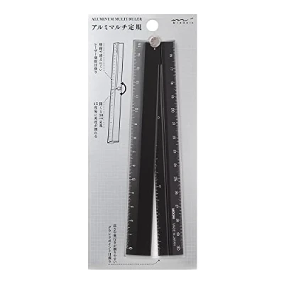 Imagen de Midori 42286006 regla Midori, aluminio, múltiple, 30 cm, negro A