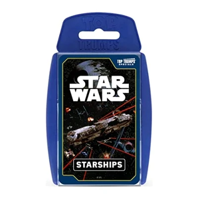 Imagen de Top Trumps Juego de Cartas Star Wars Starships Classics, Juega con el Rebel X Wing, Destructor Estrellas Imperial y la Fulminatrix, Educativo para más 2 Jugadores es un Gran Regalo