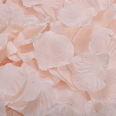 Imagen de Mikihat 1200 Pcs Pétalos de Rosa Falsos, Artificiales Rosas Flores Confeti, en Seda para Bodas Cumpleaños Confesión del Día San Valentín Decoración Romántica (Champán)