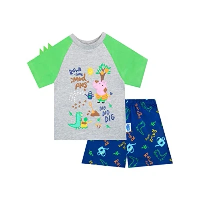 Imagen de Peppa Pig Pijama Corto para Niños George Gris 2 3 años