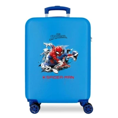 Imagen de Marvel Spiderman Geo Maleta de cabina Azul 37x55x20 cms Rígida ABS Cierre combinación 34L 2,6Kgs 4 Ruedas Dobles Equipaje Mano