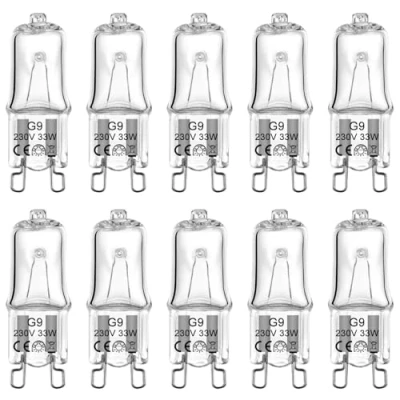 Imagen de liuchanghe Bombilla Halógena G9 33W 230V Regulable, Blanco Cálido 2800K Horno, Halógenas para Microondas, Cocina, paquete de 10
