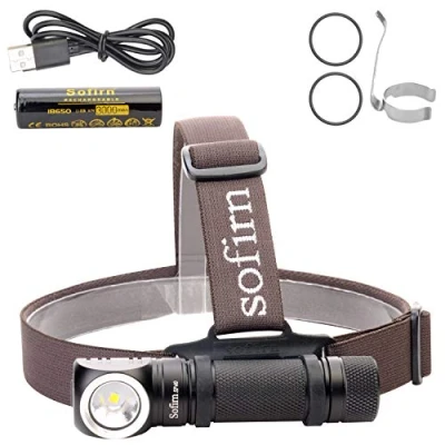 Imagen de Sofirn SP40 Linterna frontal led (1200 lúmenes, XPL, LED, con batería 18650 e imán para exteriores Explo Caza