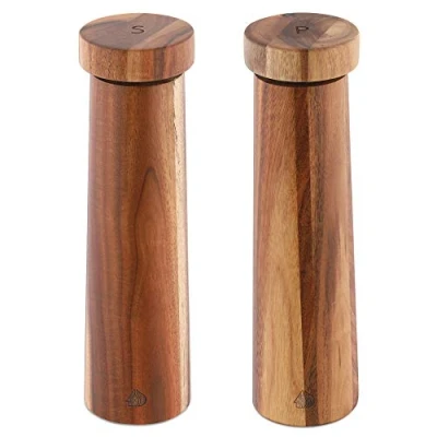 Imagen de Navaris Molinillo de Pimienta y salero Madera Moledor Sal o Especias Molino pimentero Molinillos con Grano Ajustable Diseño escandinavo