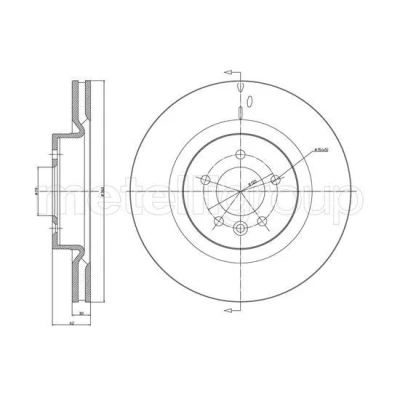 Imagen de Disco de freno METELLI 23 1067C