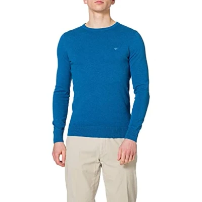 Imagen de TOM TAILOR 202212 Strickpullover Crewneck Jersey para Hombre, Azul (26127 Royal Blue Melange), M