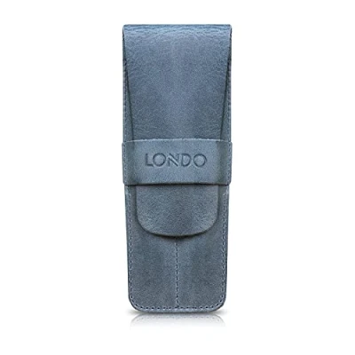 Imagen de Londo Estuche de Piel Genuina para Lápices y Bolígrafos con Cierre Solapa, Dos Compartimentos, Unisex