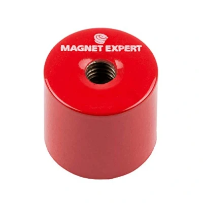 Imagen de Alnico Deep Bot Magnet Para Aplicaciones de Alta Temperatura, Ingeniería Y Fabricación 20.5mm Diámetro x 19mm Espesor C/W M6 Agujero Roscado 4kg.