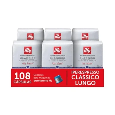 Imagen de Illycaffè cápsulas café Iperespresso Tueste LUNGO, 6 cubos de 18 cápsulas, total 108