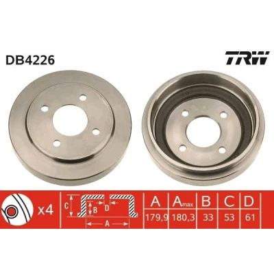 Imagen de TRW DB4226 Tambor de Freno NISSAN: MICRA 2