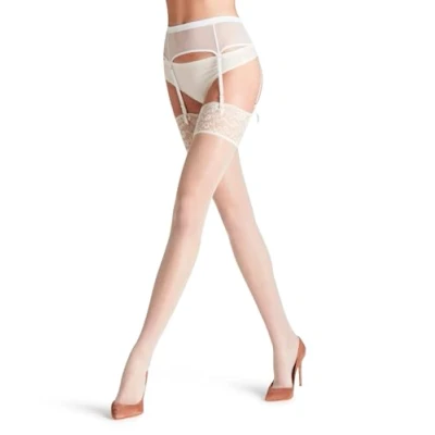 Imagen de FALKE Seidenglatt 15 DEN W STO transparente unicolor 1 par, Medias Mujer, Blanco (Champagne 2579), S