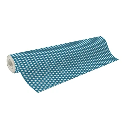 Imagen de Clairefontaine 211925C Bobina de Papel regalo alianza 60 g Tamaño: 50 x 0,70 m Patrón: copos azules, Navidad, embalaje regalo, ideal para embalajes profesionales