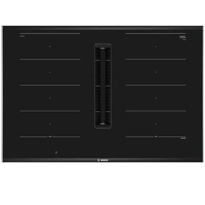 Imagen de Placa inducción con campana integrada Bosch PXX875D67E, 4 zonas, 80 cm, Negro