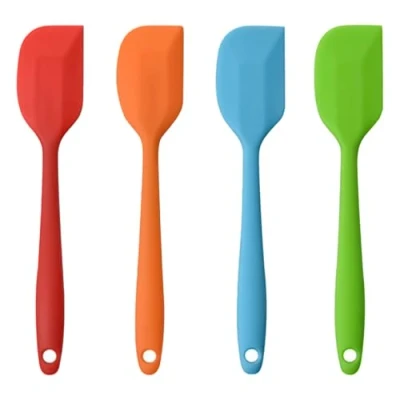 Imagen de MOACC Espatula de Silicona Lenguas Cocina con Núcleo Acero, No Tóxico, Antiadherente, Resistente al Calor, Utensilios para y Horneado, Set 4 Piezas