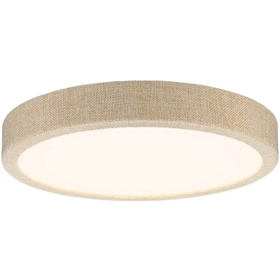 Imagen de Paulmann 71052 Panel LED Cosara redondo 15W IP44 1300lm 300mm plafón en beige tela/plástico 3000K blanco cálido, luminaria de baño