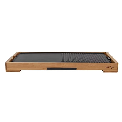 Imagen de Plancha de asar COSYLIFE CL PLB Bambú 2200W 30x67 cm