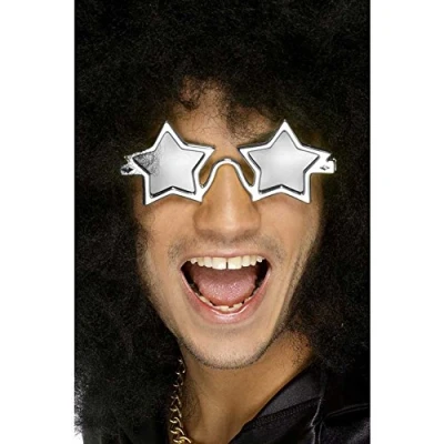 Imagen de Smiffys Gafas de superestrella, plateadas