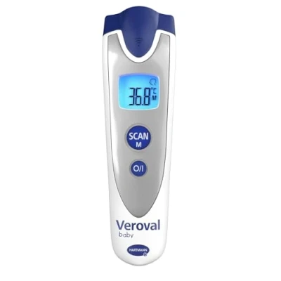 Imagen de Veroval Termómetro infrarrojo sin contacto baby : mide la temperatura en frente contacto, color blanco