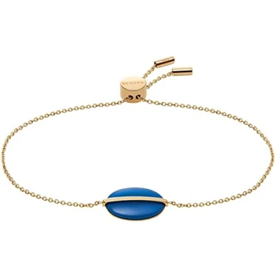 Imagen de Skagen Pulsera Para Mujer Sea Glass, Longitud: 216mm, Ancho: 10.5mm De Acero Inoxidable Dorada, SKJ1576710