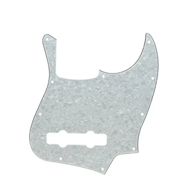 Imagen de kaish White Pearl 5 cuerdas Jazz J Bass Pickguard arañazos Placa para EE. UU./México