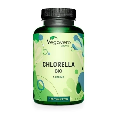 Imagen de Chlorella BIO Vegavero® 3000 mg Dosis Diaria Sin Aditivos &amp; Orgánica 180 Comprimidos Vegano Vulgaris Ecológica