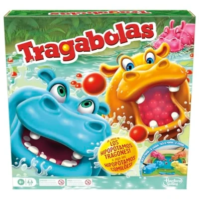 Imagen de Hasbro Gaming Juego de Mesa Tragabolas Comilón para niños y niñas en Edad Preescolar, a Partir 4 años, 2 Jugadores Versión español Portuguesa