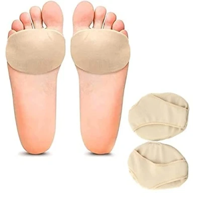 Imagen de 1 par de Almohadillas gel bola pie tela Manga metatarsianas juanete medio dedo con suela antepié Cojín Plantillas soporte metatarso