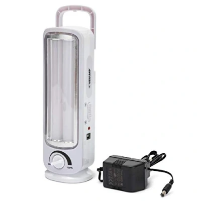 Imagen de Velamp Twix Lámpara de Emergencia Anti apagón 2 Tubos LED, 300lm, Regulable. 23cm, Gris, 23 cm