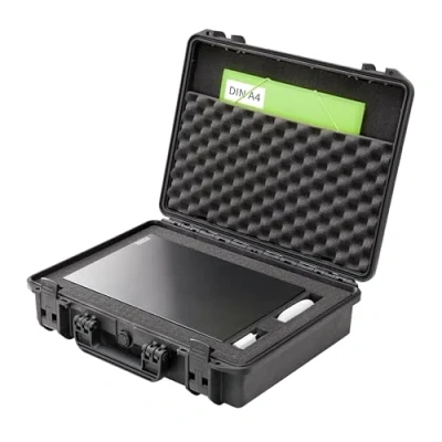 Imagen de TomCase maletín impermeable de exterior para ordenador portátil hasta 17&quot; y accesorios, funda impermeable, rígido inastillable con espuma trama configurable, caja transporte