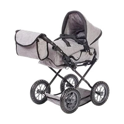 Imagen de KNORRTOYS.COM Knorrtoys 63187 Puppenwagen Ruby stoneblack Cochecito de muñecas, Color Negro Piedra, 51 x 37 64 cm (63187)