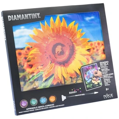 Imagen de DIAMANTINY Girasol cuadro pintura con números, multicolor, 32 x 30 2 cm, 96561