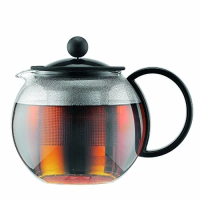 Imagen de Bodum French Press System Assam 0.5 L Tetera de émbolo, Vidrio, Acero, Negro, Centimeters