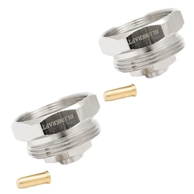 Imagen de BLUMKRAFT Lote de 2 adaptadores radiadores M30 x 1.0, rosca fina a 1.5, termostato, cabeza termostática (M30 1.0 1.5)