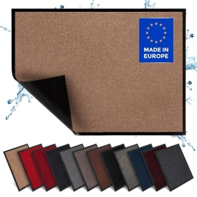 Imagen de Carpet Diem Felpudo Antideslizante 90 x 150 cm Trampa de Tierra Exterior e Interior para una Entrada Limpia Fácil Cuidar Beige