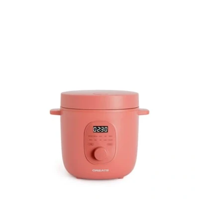 Imagen de CREATE/RICE COOKER/Arrocera eléctrica multifunción 1,2L terracota/Programable hasta 24h, con cesta vaporera, prepara tartas, guisos o sopas, función de mantener el calor, 300W