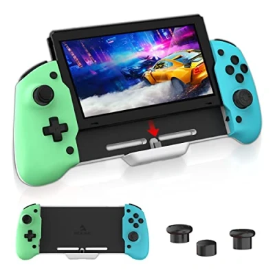 Imagen de NexiGo Controlador para el Modo Portátil, Ergonómico Nintendo Switch con Giroscopio de 6 Ejes, Vibración Doble Motor, No Compatible OLED