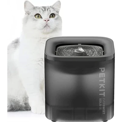 Imagen de PETKIT CYBERTAIL Fuente de Agua para Gatos, con Bomba inalámbrica, Menos 25 dB, Filtro 3.0, Luces LED, Capacidad 1,8 l, Perros y Otras Mascotas, Gris